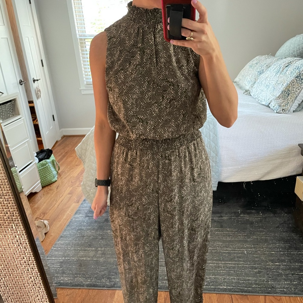 High neck snakeskin jumpsuit